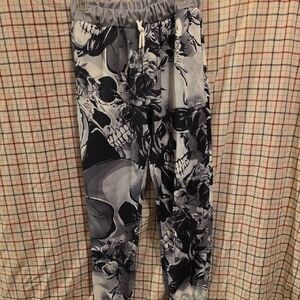 Skull Print Jogger Pants XL